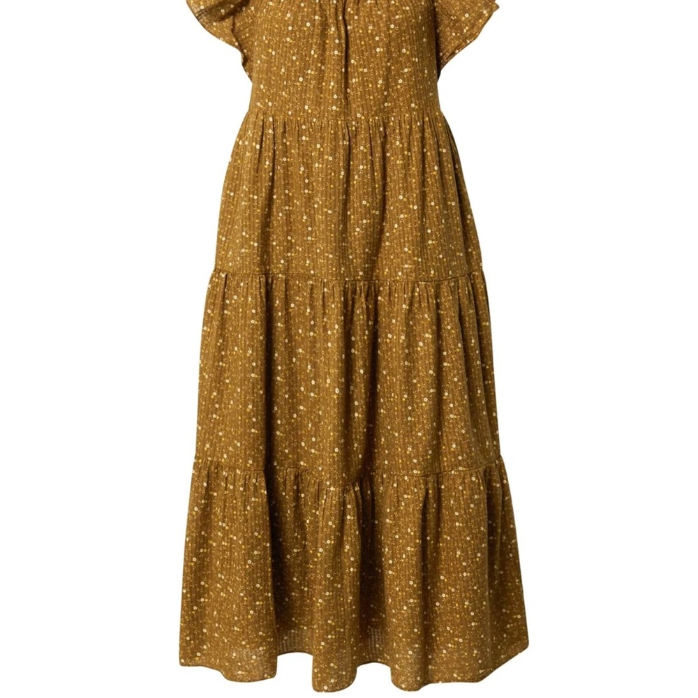 Madewell olive Floral Dress